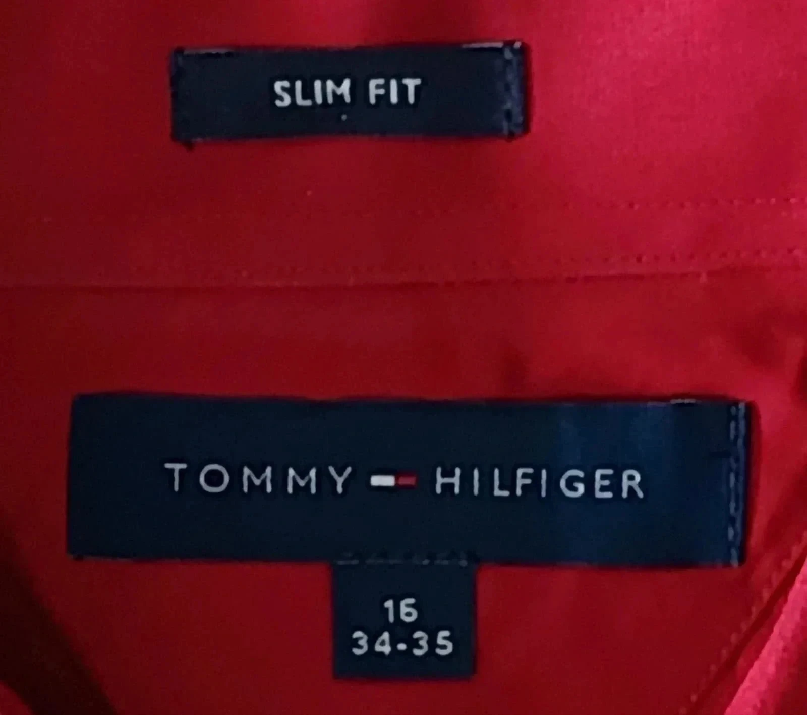 Tommy Hilfiger red shirt Size 16 34-35 Slim Fit – photo 6